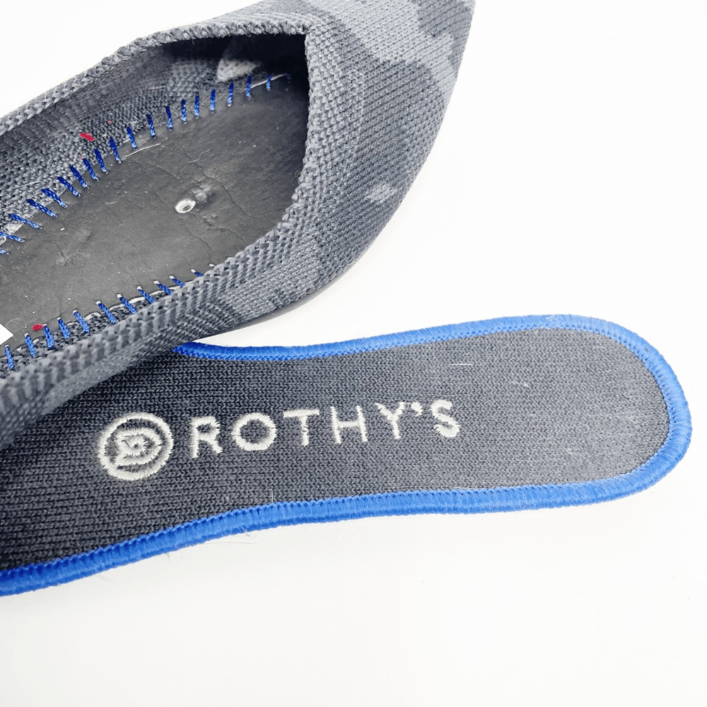 Rothy’s The Point Pointed ballet Flats women's Dark Gray Camo RETIRED size US 7 - Picture 5 of 6